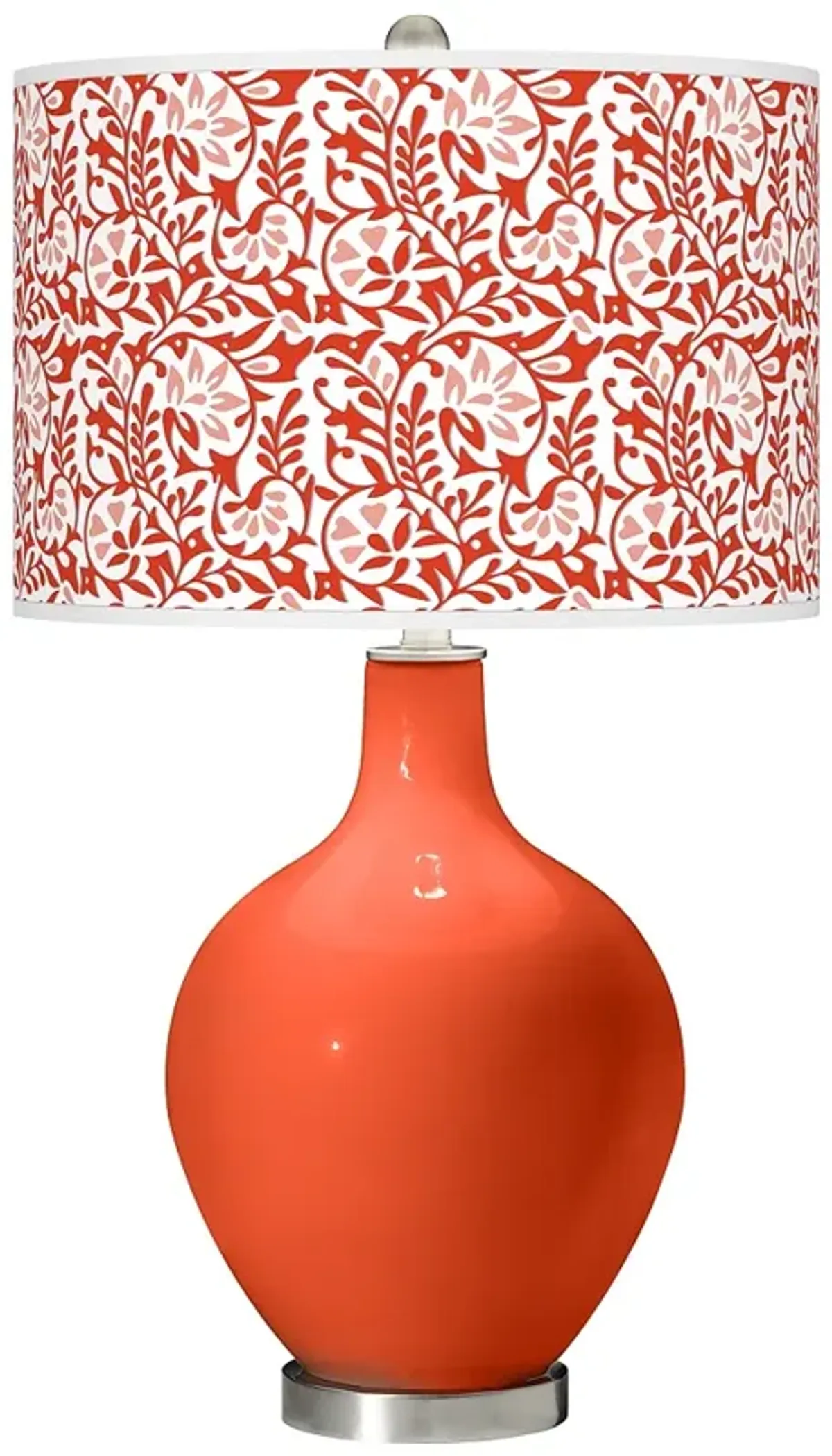 Color Plus Ovo 28 1/2" High Gardenia Shade Daredevil Orange Table Lamp