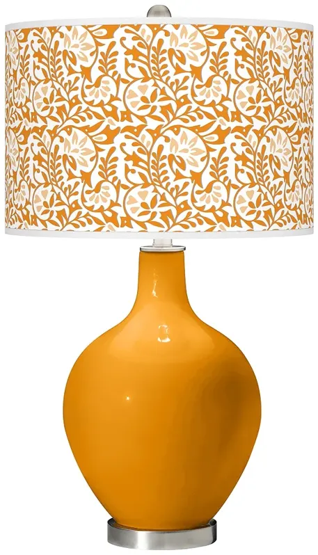 Color Plus Ovo 28 1/2" Gardenia Shade Carnival Orange Table Lamp