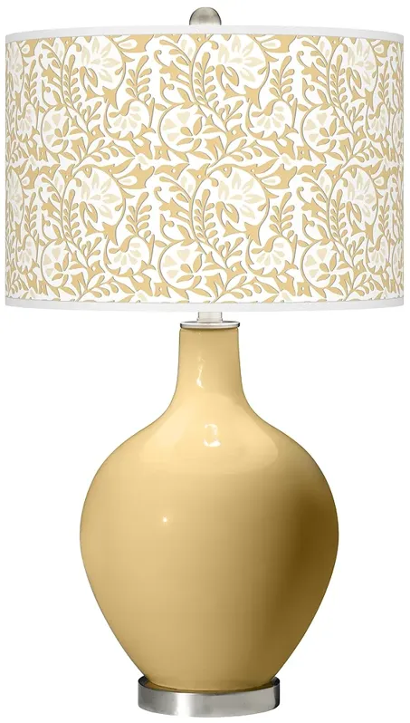 Color Plus Ovo 28 1/2" High Gardenia Shade Humble Gold Table Lamp