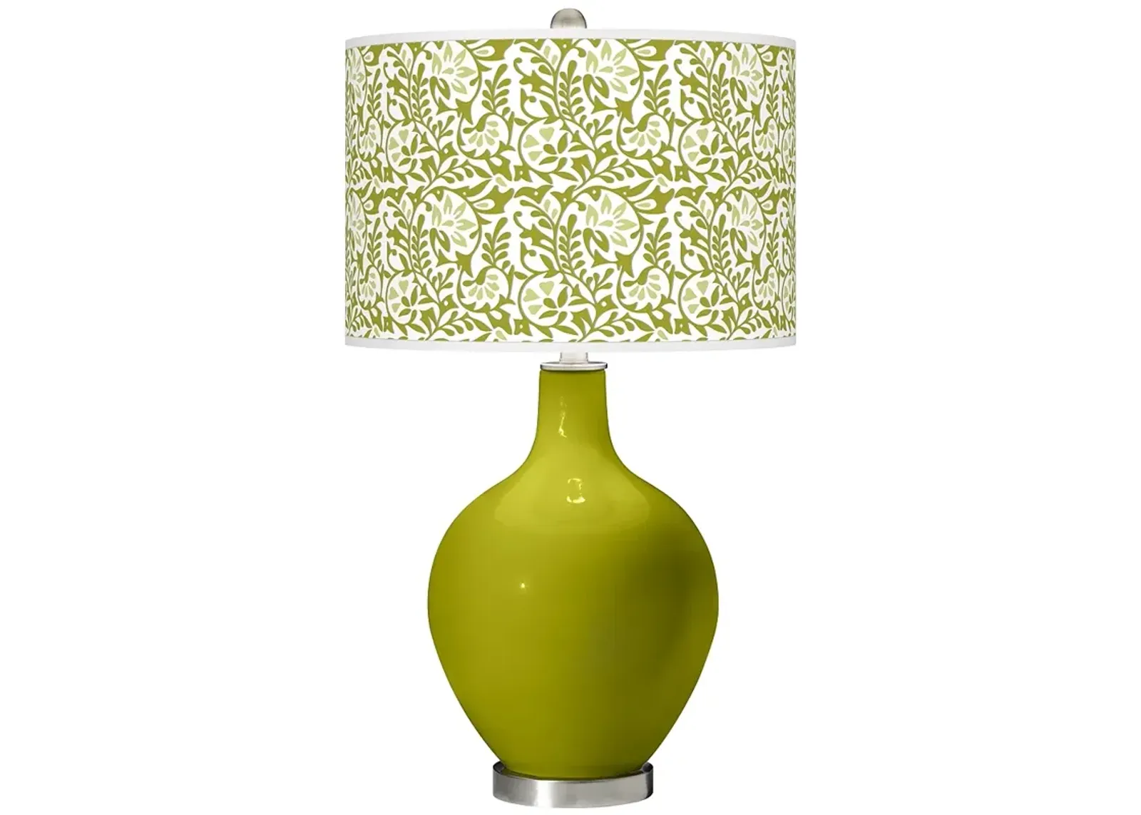 Color Plus Ovo 28 1/2" Gardenia Shade Olive Green Table Lamp