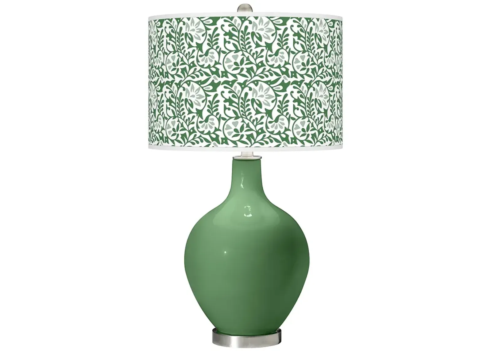 Color Plus Ovo 28 1/2" Gardenia Shade Garden Grove Green Table Lamp