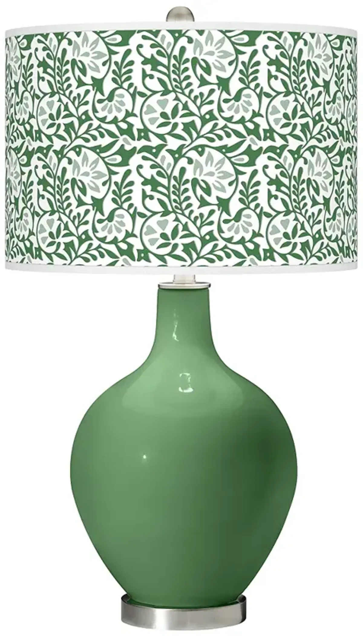 Color Plus Ovo 28 1/2" Gardenia Shade Garden Grove Green Table Lamp