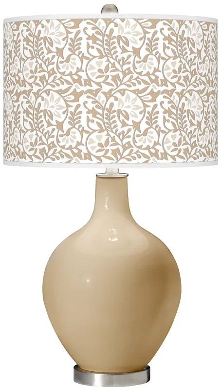 Colonial Tan Gardenia Ovo Table Lamp