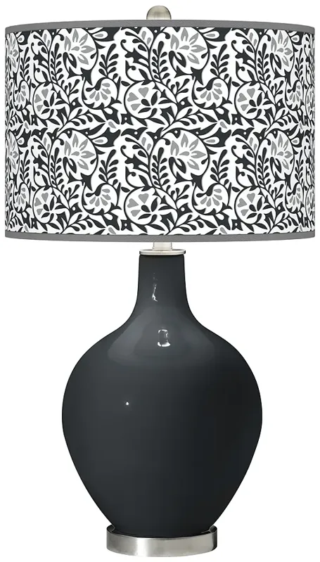 Black of Night Gardenia Ovo Table Lamp