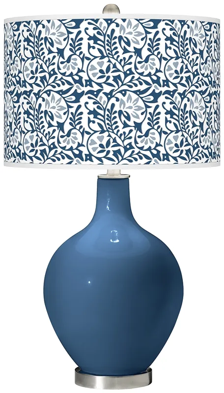 Regatta Blue Gardenia Ovo Table Lamp