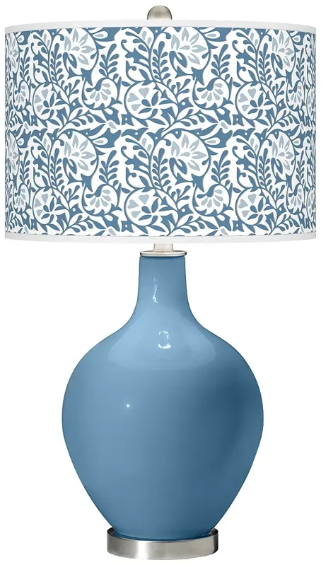 Secure Blue Gardenia Ovo Table Lamp