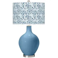 Secure Blue Gardenia Ovo Table Lamp