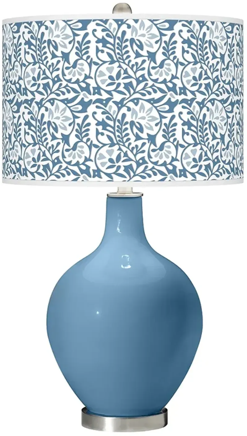 Secure Blue Gardenia Ovo Table Lamp