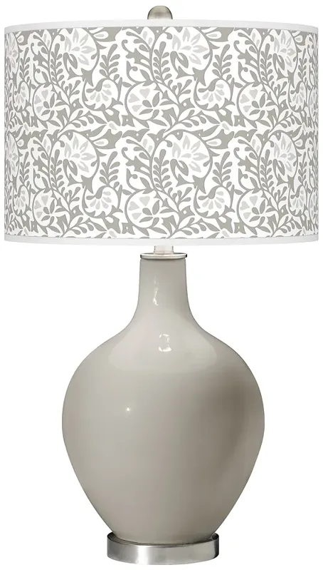 Requisite Gray Gardenia Ovo Table Lamp