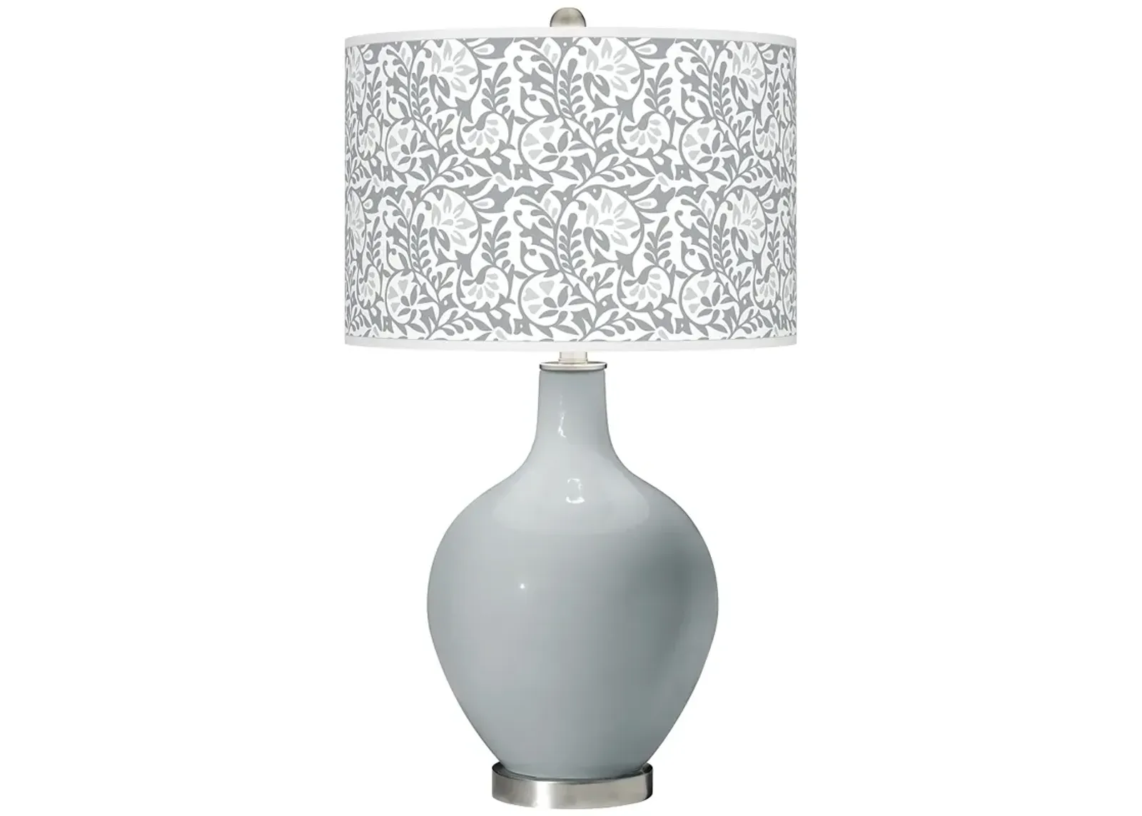 Color Plus Ovo 28 1/2" High Gardenia Shade Uncertain Gray Table Lamp