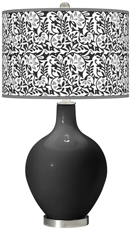 Tricorn Black Gardenia Ovo Table Lamp