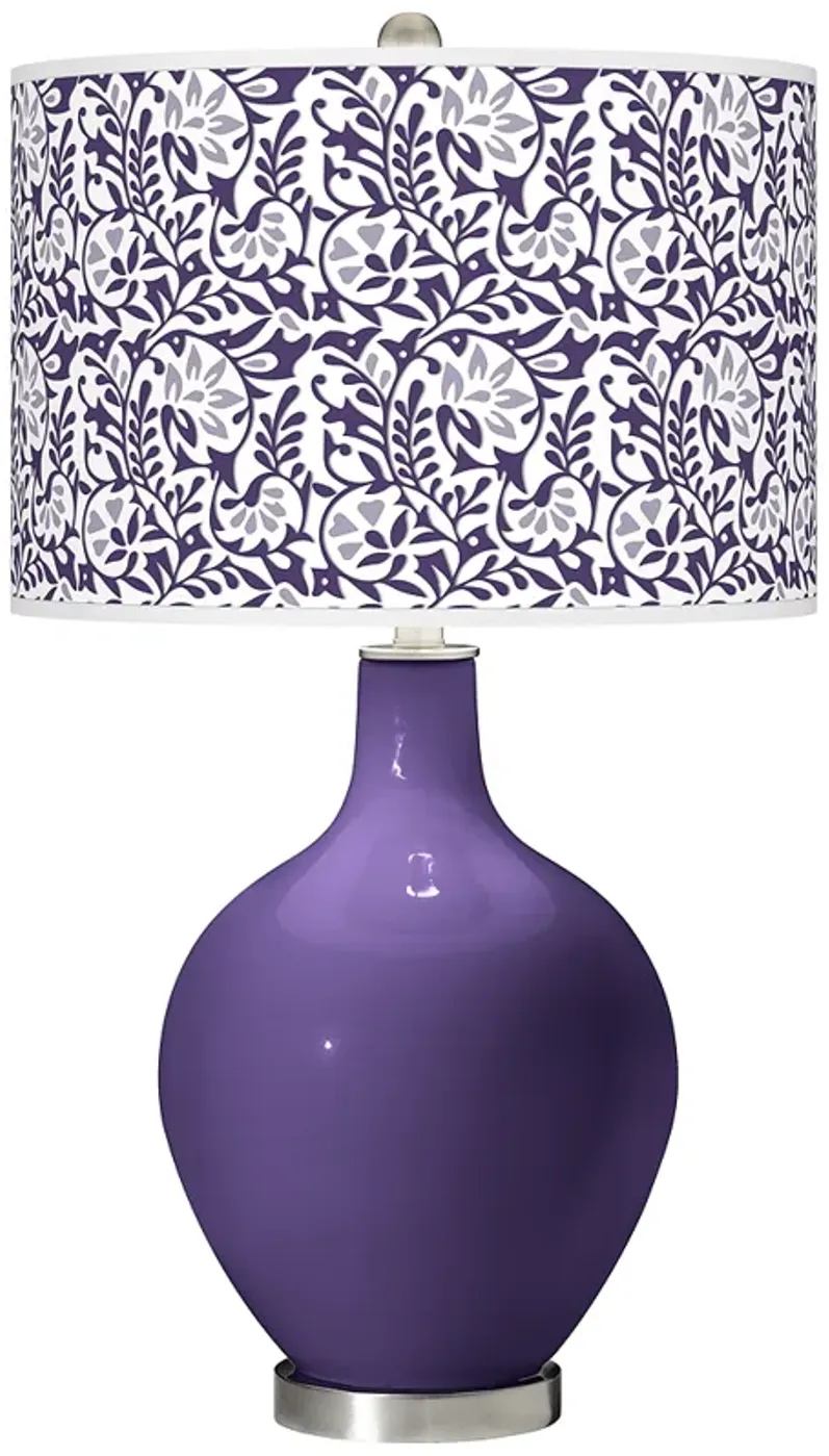 Izmir Purple Gardenia Ovo Table Lamp