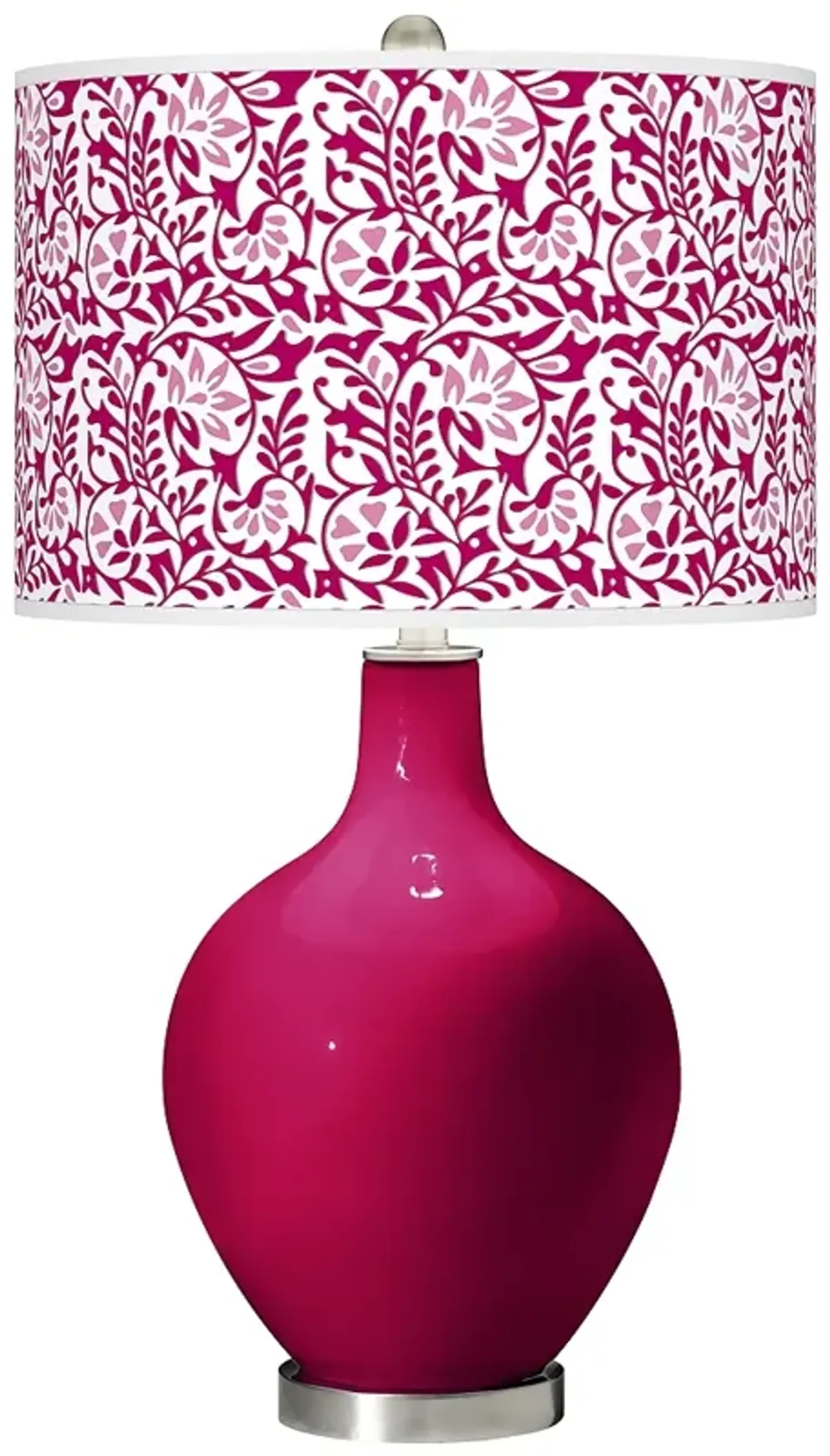 Color Plus Ovo 28 1/2" Gardenia Shade French Burgundy Red Table Lamp