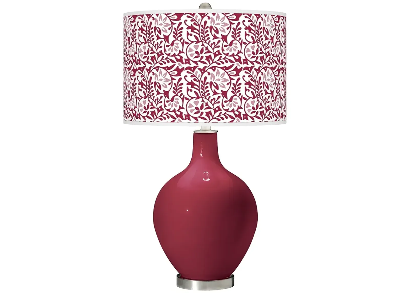 Color Plus Ovo 28 1/2" High Gardenia Shade Antique Red Table Lamp