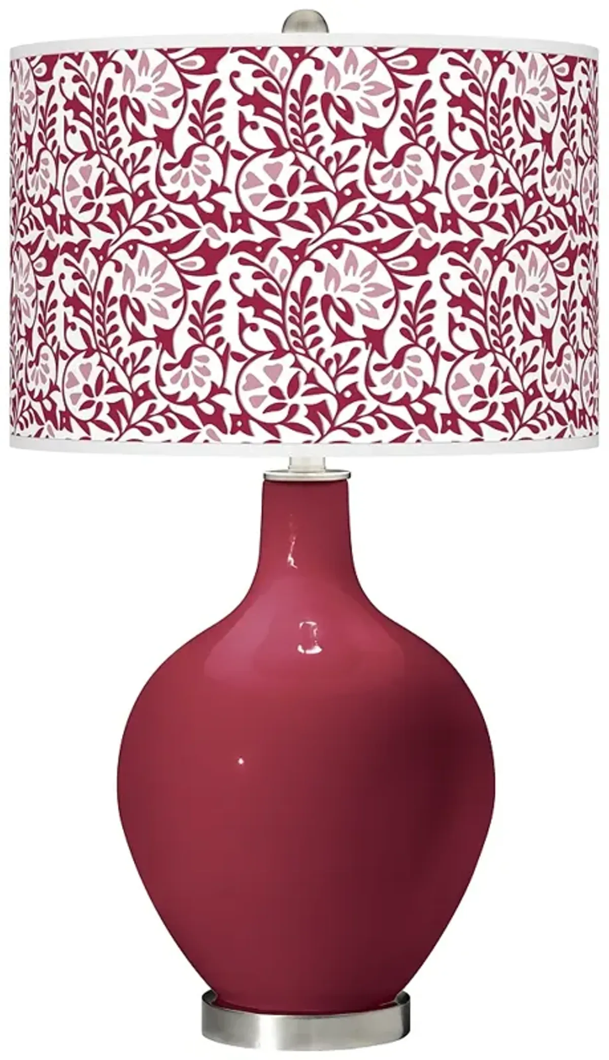 Color Plus Ovo 28 1/2" High Gardenia Shade Antique Red Table Lamp