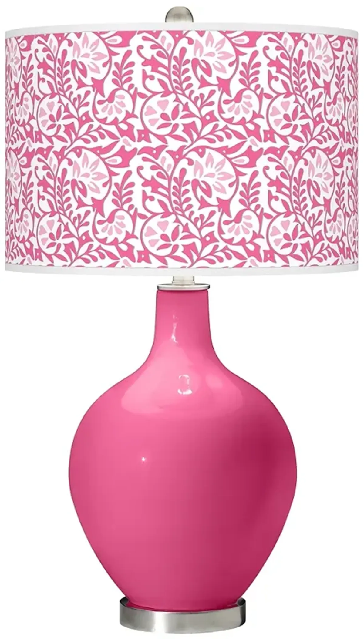 Color Plus Ovo 28 1/2" High Gardenia Shade Blossom Pink Table Lamp