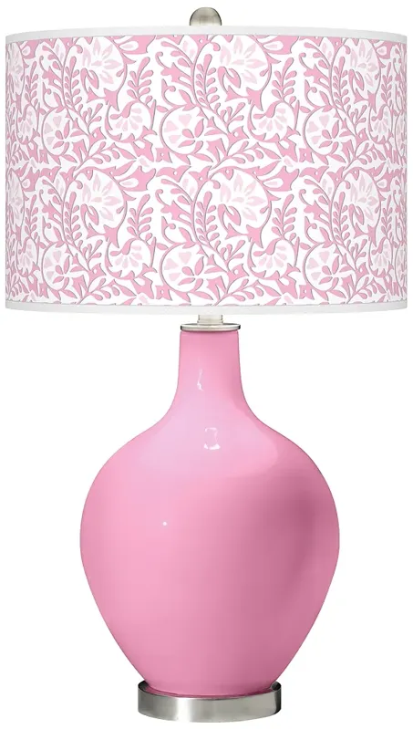 Candy Pink Gardenia Ovo Table Lamp