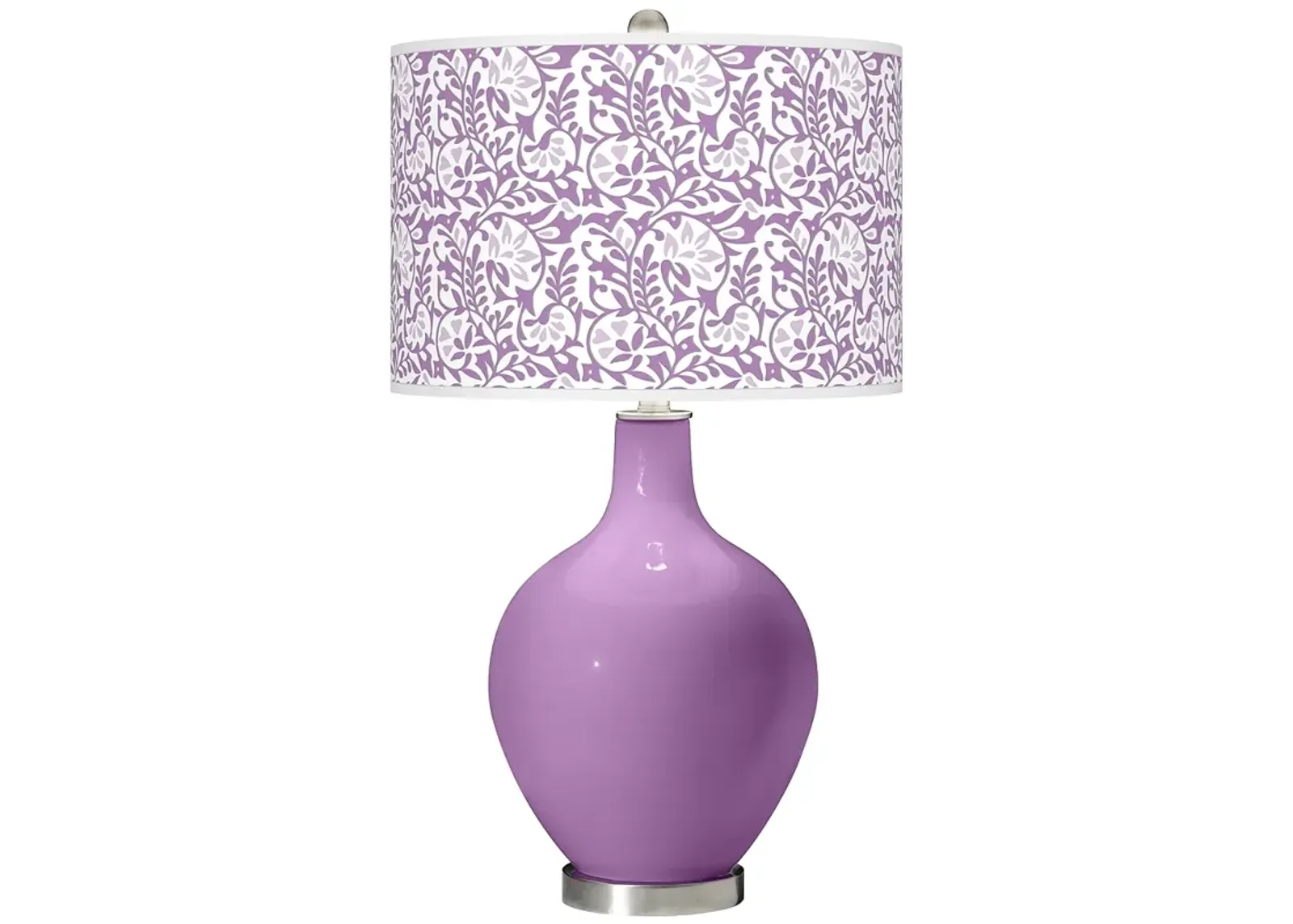 Color Plus Ovo 28 1/2" Gardenia Shade African Violet Purple Table Lamp