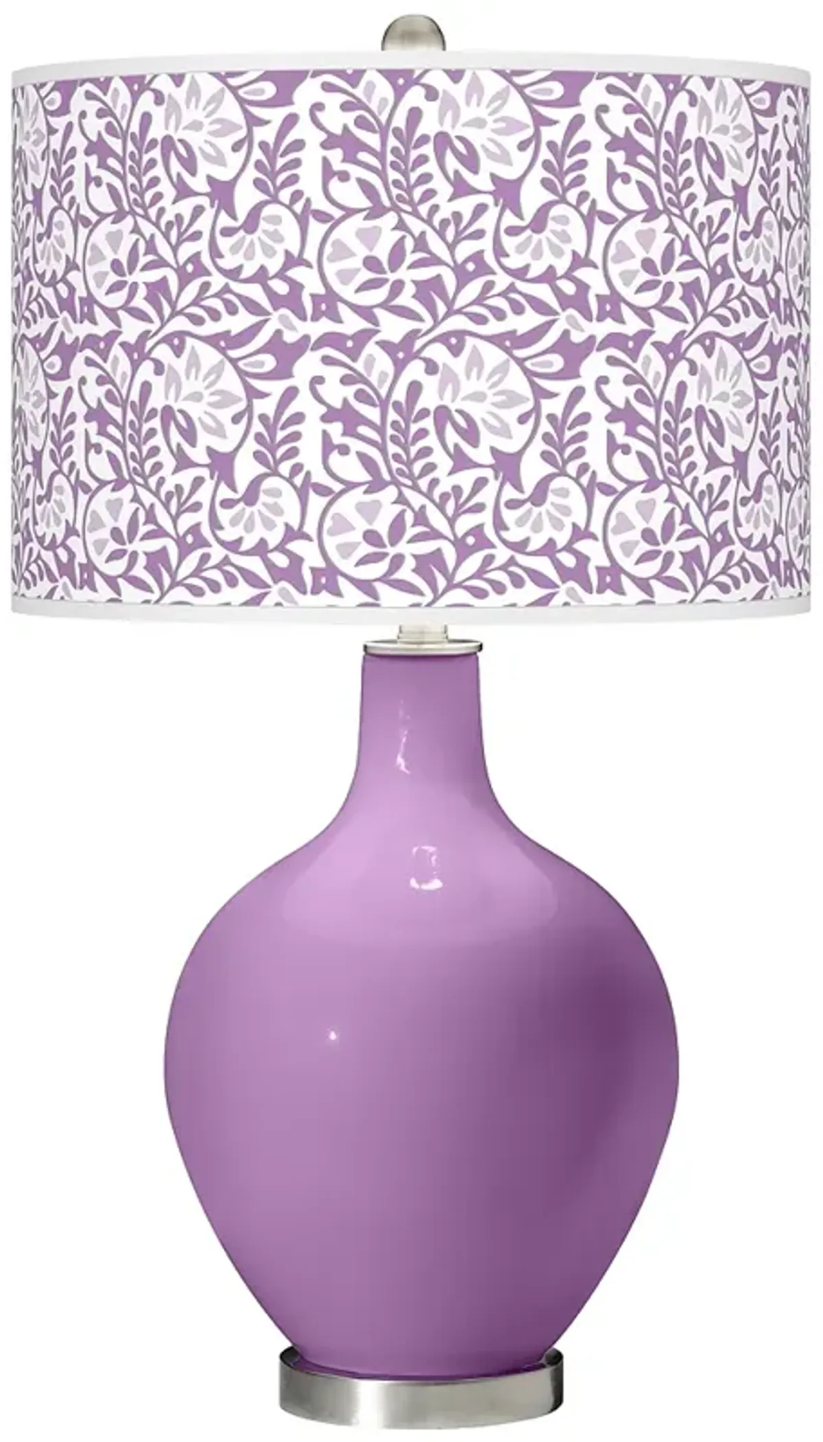 Color Plus Ovo 28 1/2" Gardenia Shade African Violet Purple Table Lamp