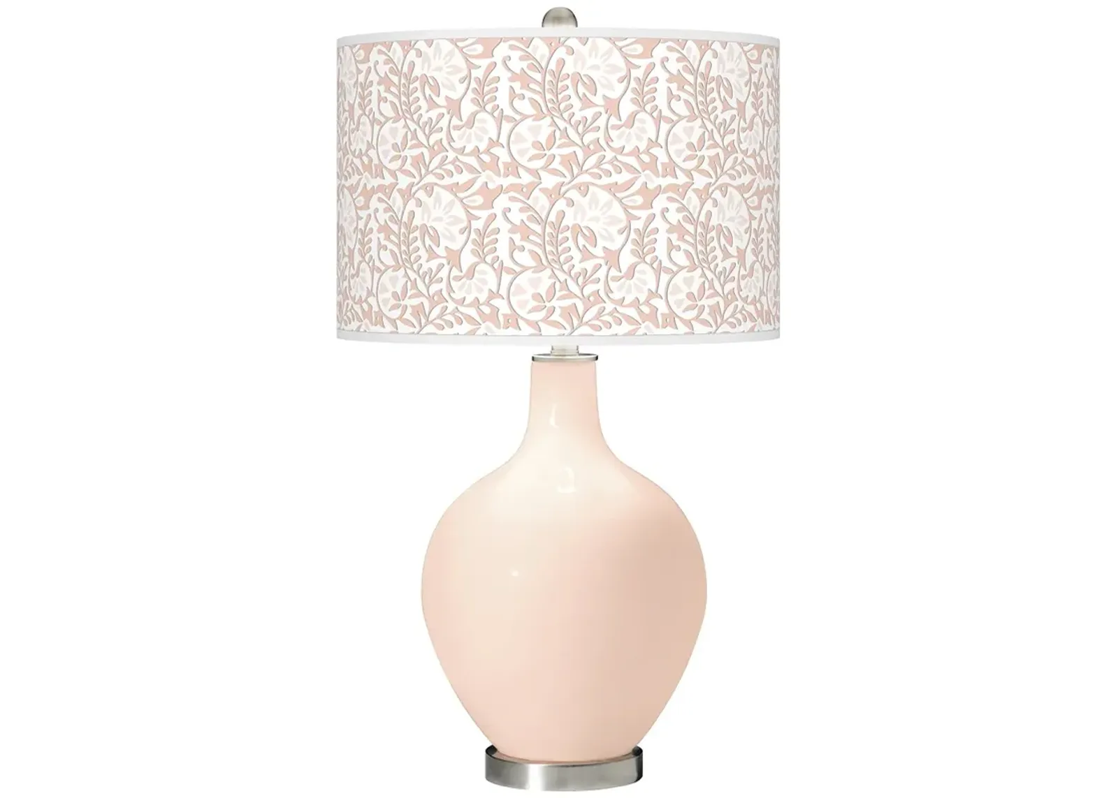 Color Plus Ovo 28 1/2" High Gardenia Shade Linen Pink Table Lamp