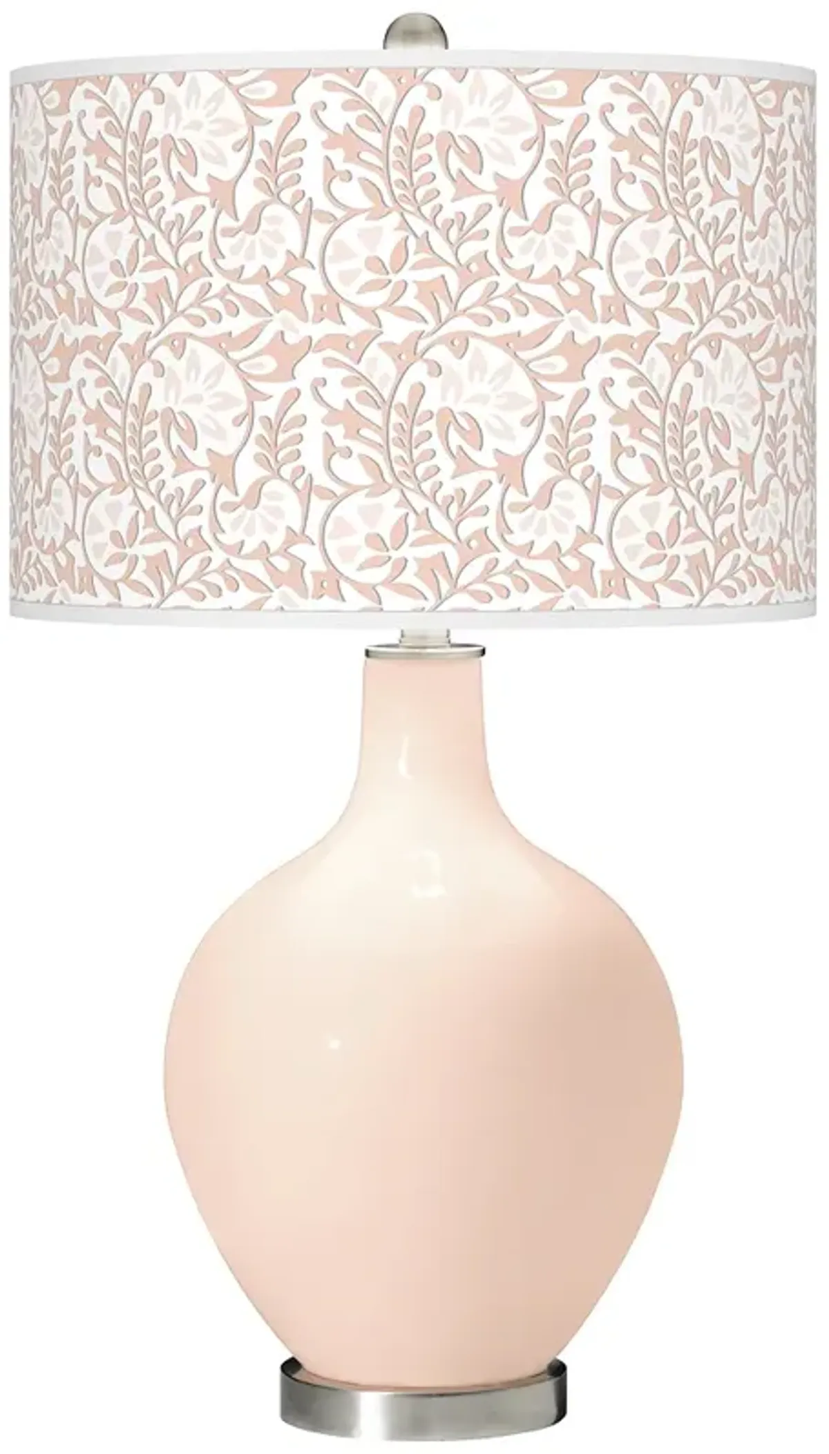 Color Plus Ovo 28 1/2" High Gardenia Shade Linen Pink Table Lamp