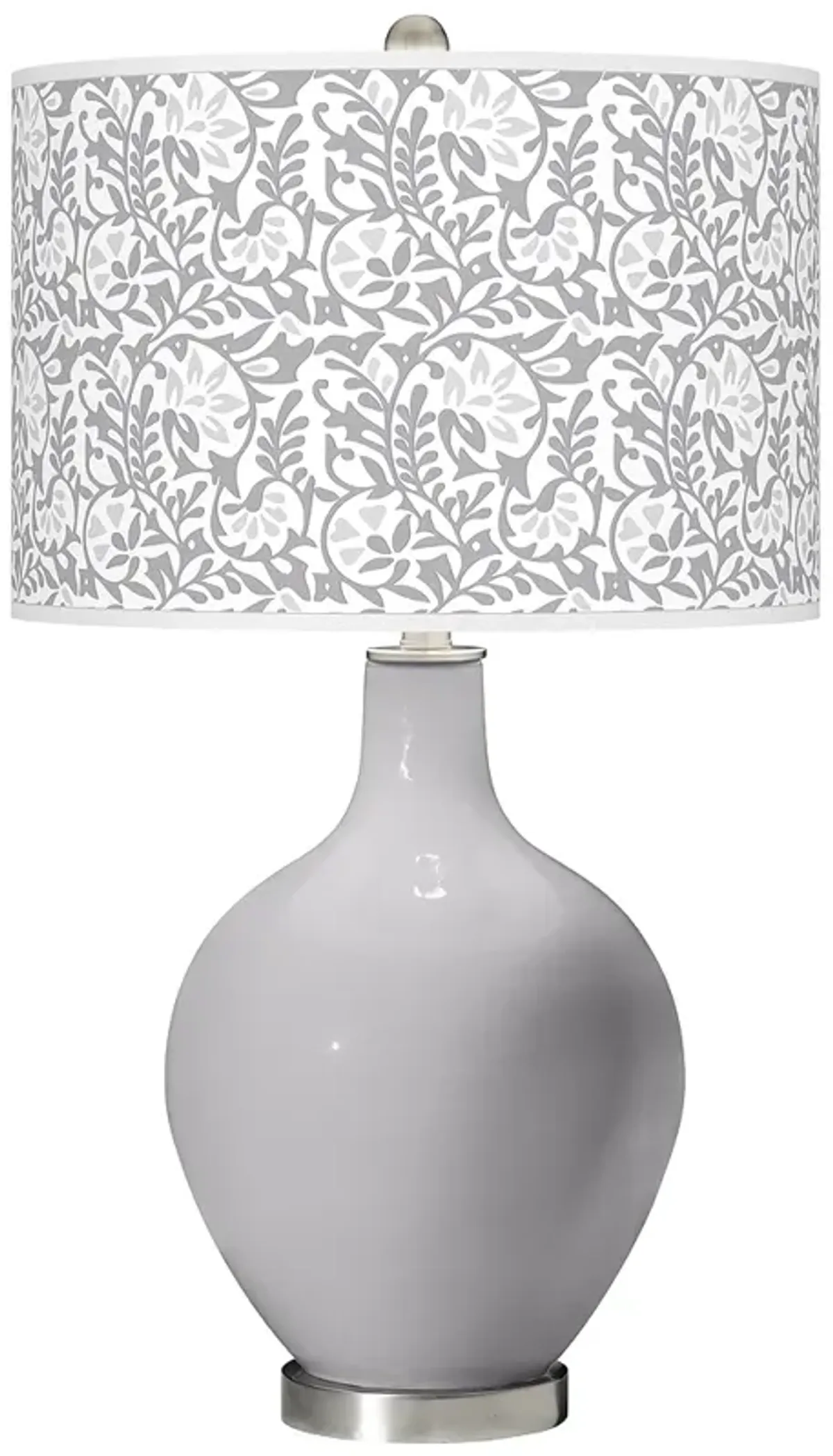 Color Plus Ovo 28 1/2" High Gardenia Shade Swanky Gray Table Lamp