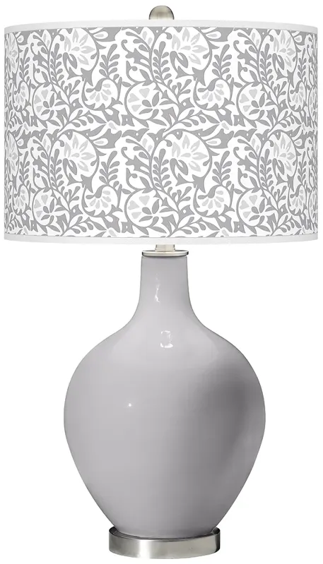 Swanky Gray Gardenia Ovo Table Lamp