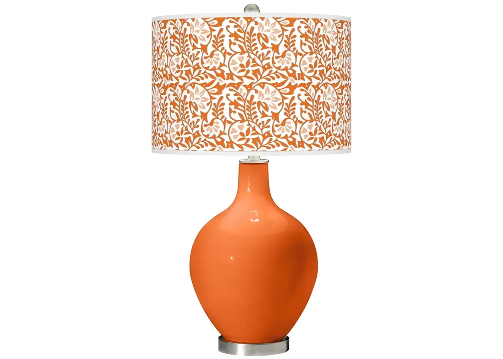 Color Plus Ovo 28 1/2" Gardenia Shade Invigorate Orange Table Lamp