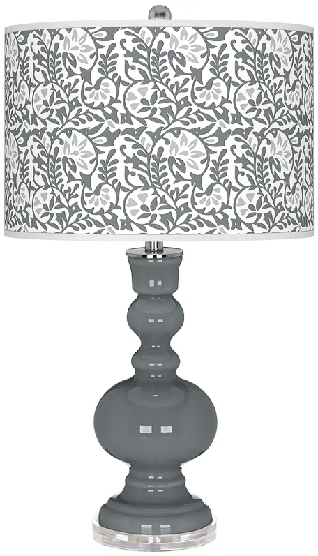Software Gray Gardenia Apothecary Table Lamp