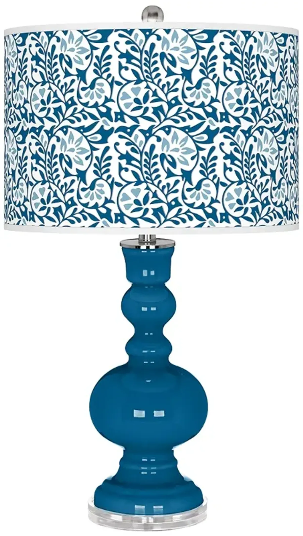 Color Plus Apothecary 30" High Gardenia Shade Mykonos Blue Table Lamp