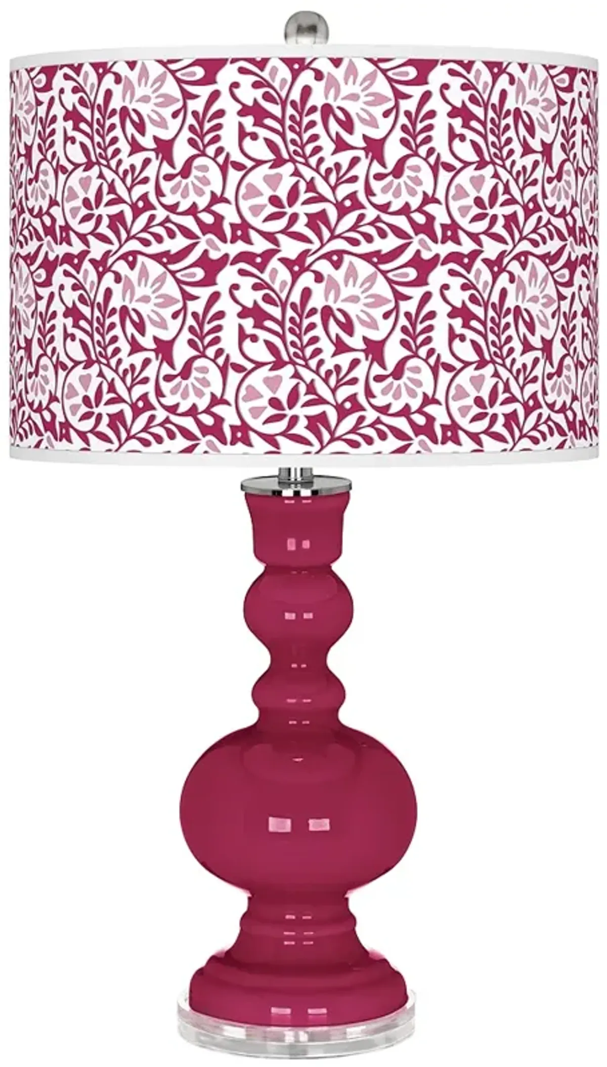 Color Plus Apothecary 30" Gardenia Shade Vivacious Pink Table Lamp