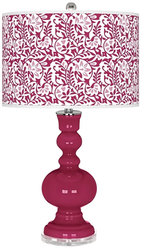 Color Plus Apothecary 30" Gardenia Shade Vivacious Pink Table Lamp