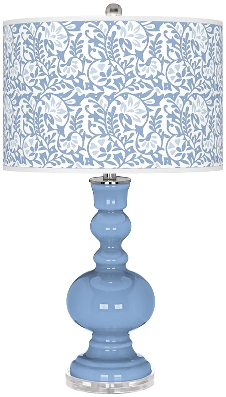 Color Plus Apothecary 30" Gardenia Shade Placid Blue Table Lamp