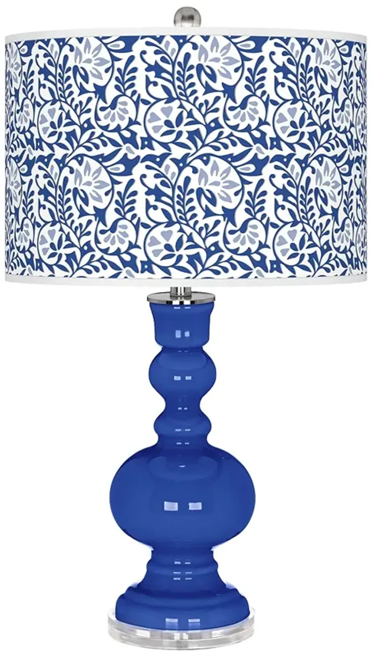 Dazzling Blue Gardenia Apothecary Table Lamp