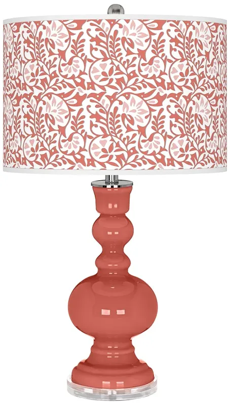 Coral Reef Gardenia Apothecary Table Lamp