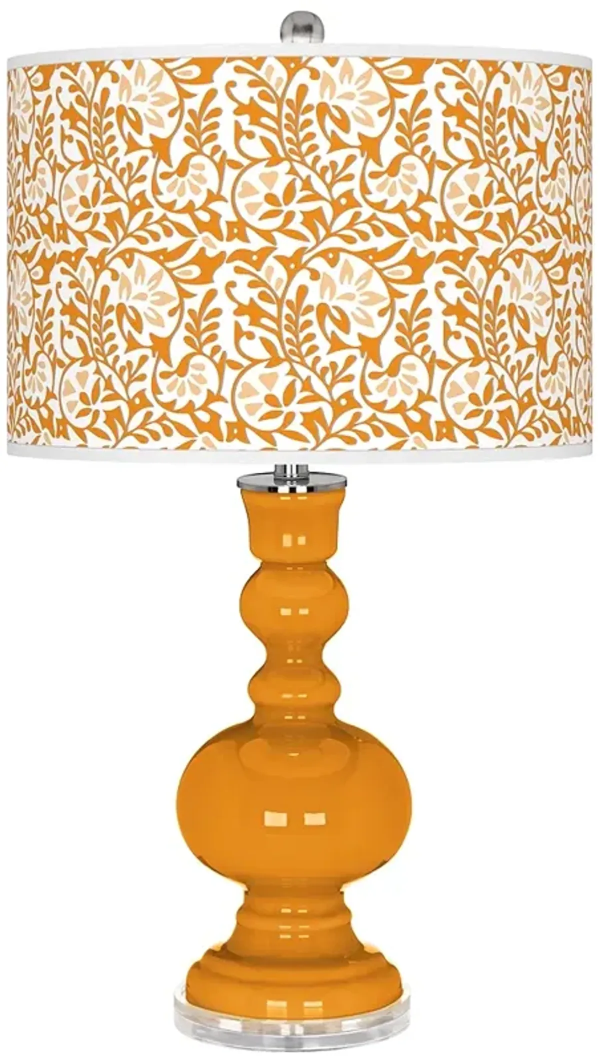 Color Plus Apothecary 30" Gardenia Shade Carnival Orange Table Lamp