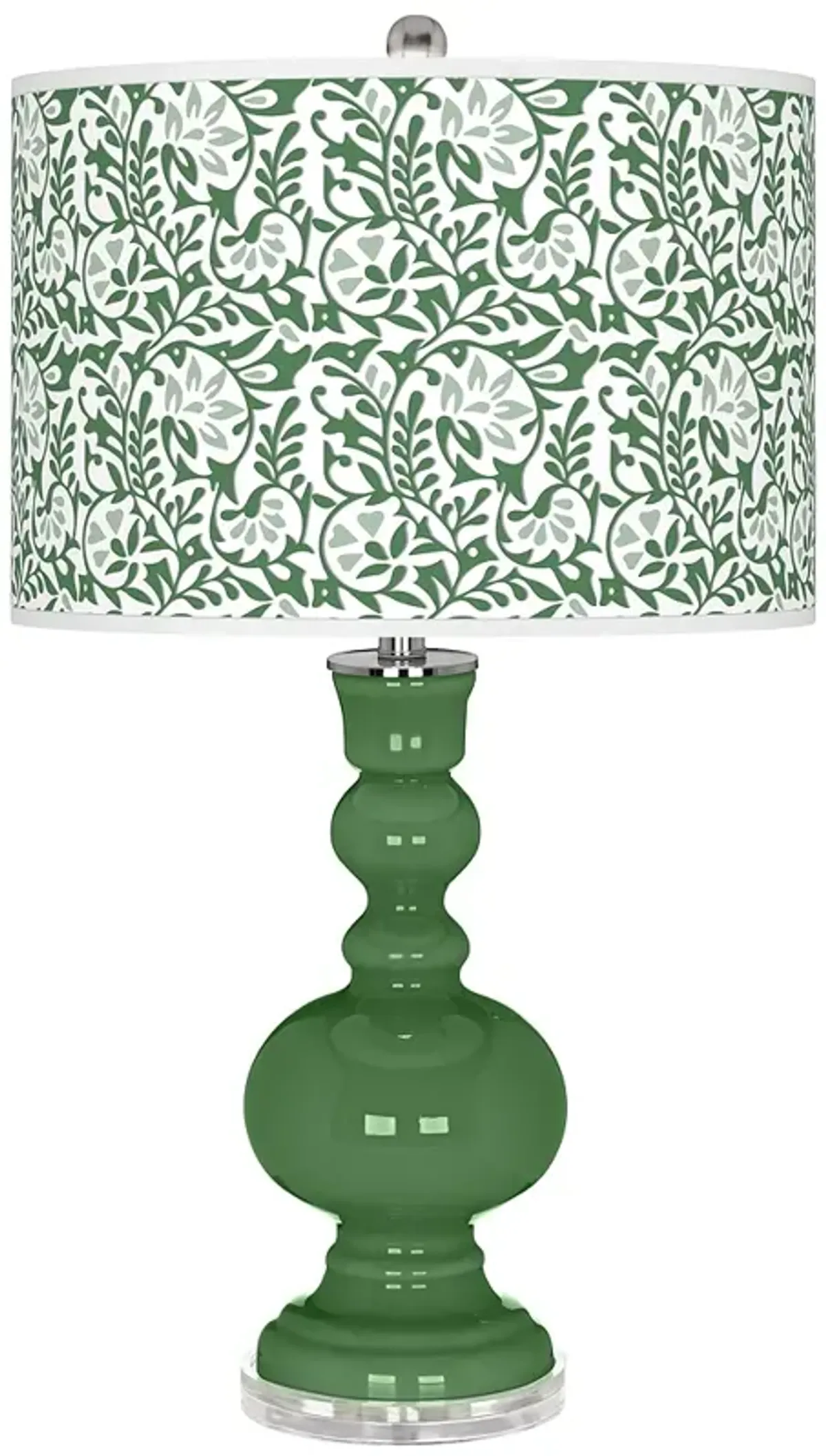 Color Plus Apothecary 30" Gardenia Shade Garden Grove Green Table Lamp