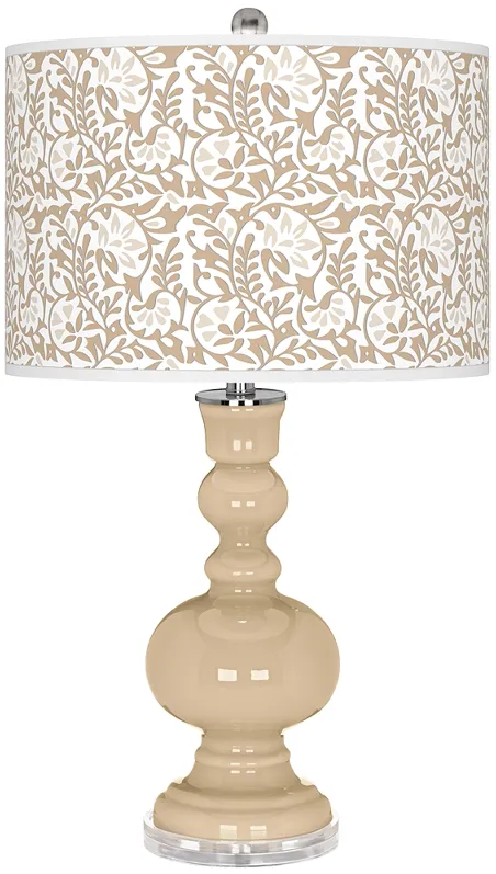 Colonial Tan Gardenia Apothecary Table Lamp