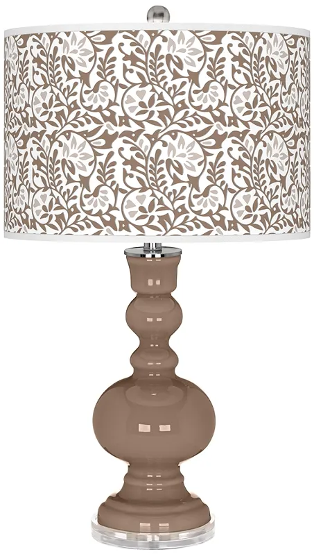 Mocha Gardenia Apothecary Table Lamp