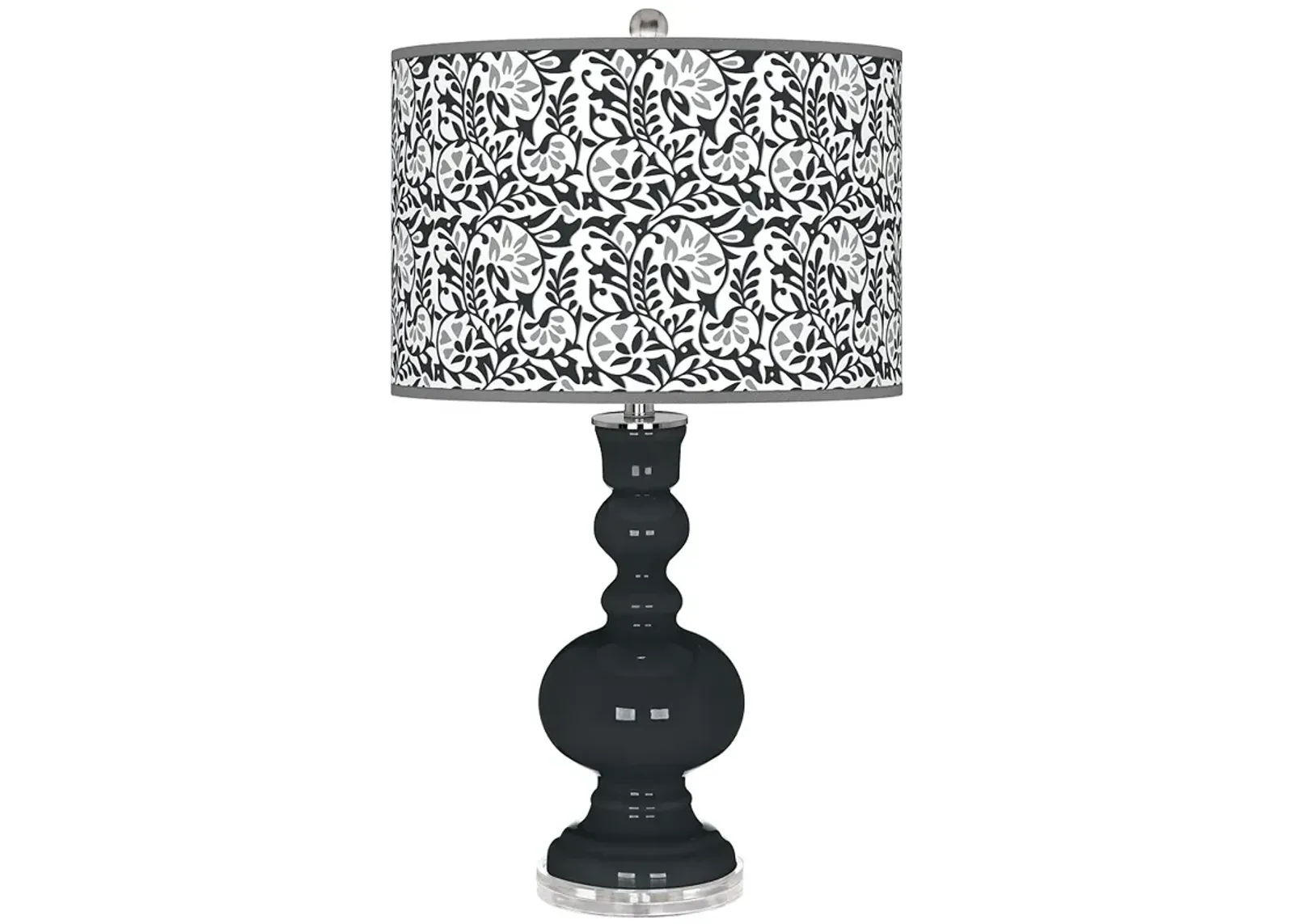 Black of Night Gardenia Apothecary Table Lamp