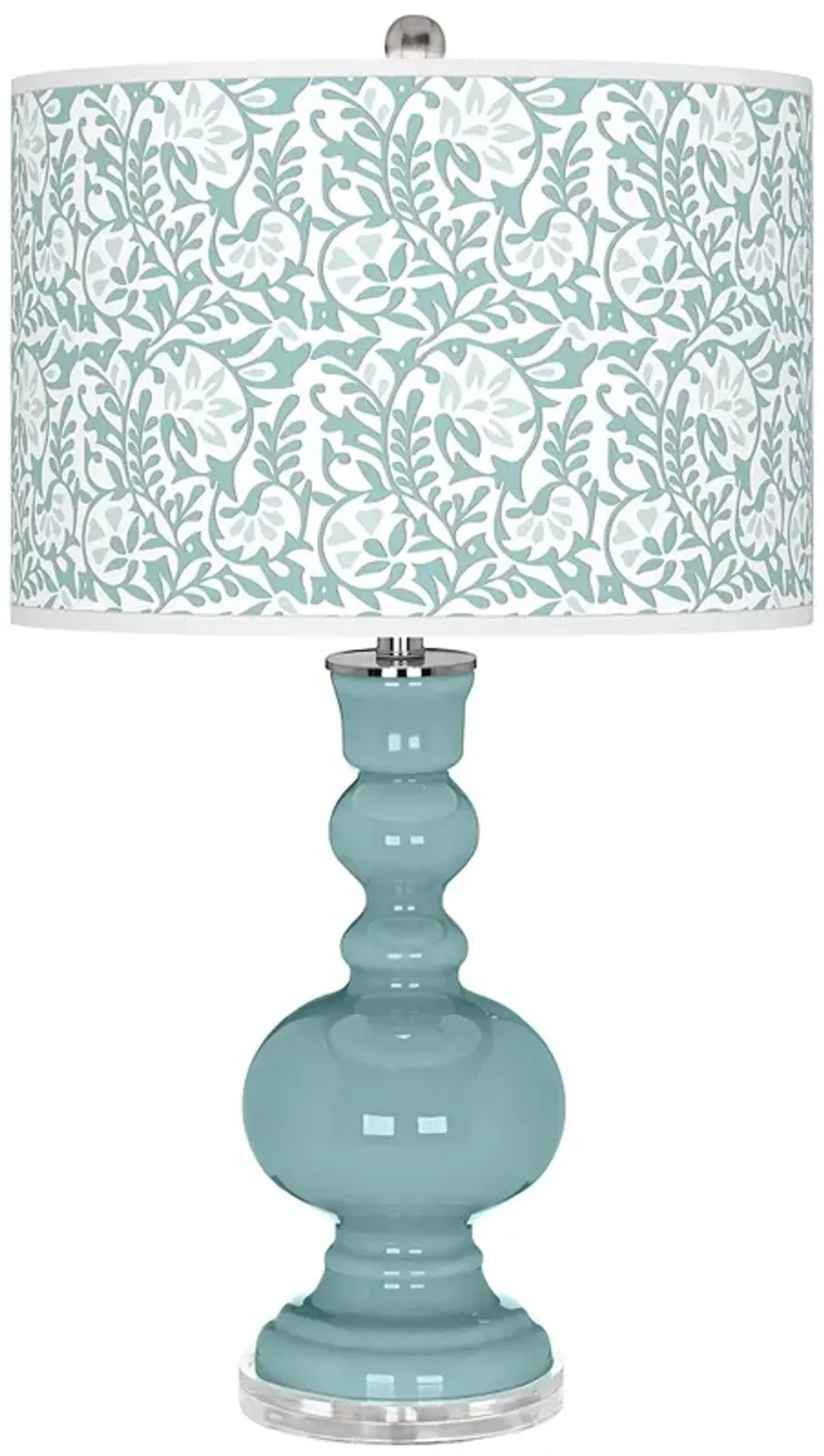 Raindrop Blue Gardenia Apothecary Table Lamp