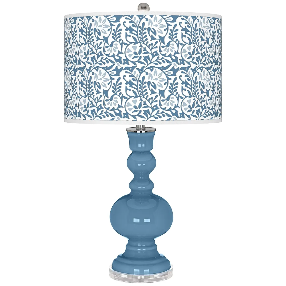 Secure Blue Gardenia Apothecary Table Lamp