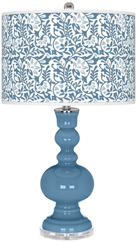 Secure Blue Gardenia Apothecary Table Lamp