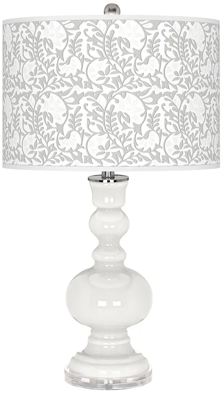 Winter White Gardenia Apothecary Table Lamp