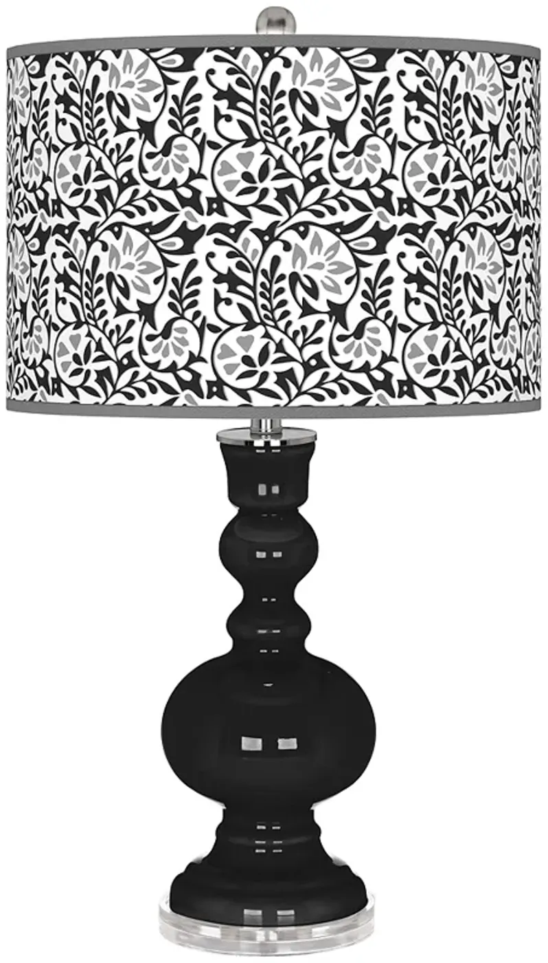 Tricorn Black Gardenia Apothecary Table Lamp