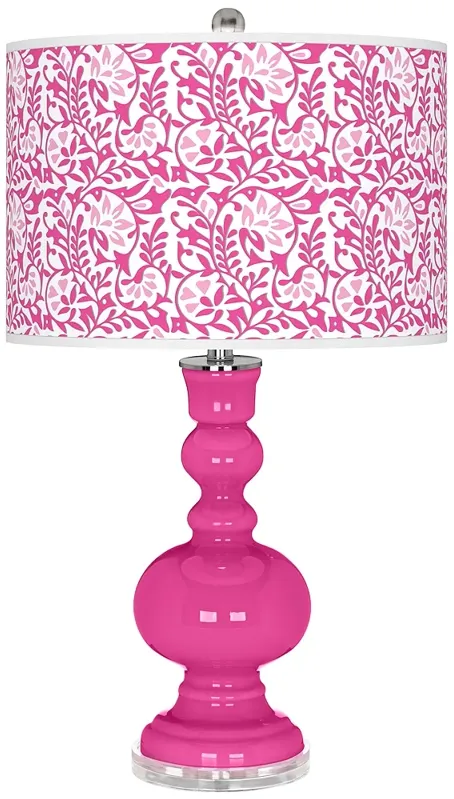 Fuchsia Gardenia Apothecary Table Lamp