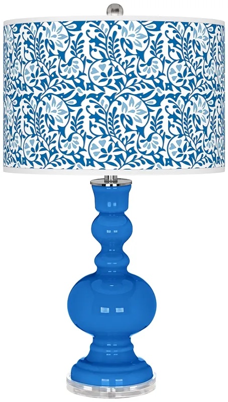 Royal Blue Gardenia Apothecary Table Lamp