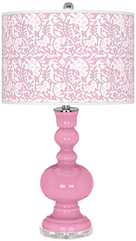 Color Plus Apothecary 30" High Gardenia Shade Candy Pink Table Lamp