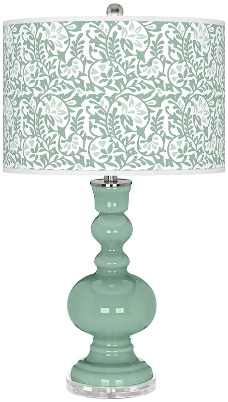 Grayed Jade Gardenia Apothecary Table Lamp