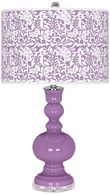 African Violet Gardenia Apothecary Table Lamp